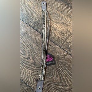 Paparazzi Gray Rhinestone‎ Wrap Bracelet